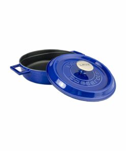 鑄鐵圓鍋, 藍色, 24 cm