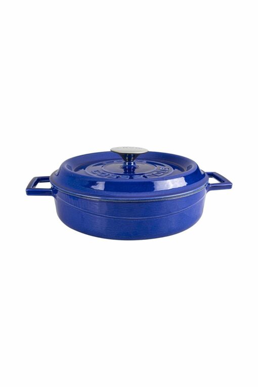 Cast Iron Round Pot, Blue, 24 cm