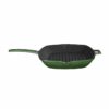 Casting Grill Pan with Metal Handle, Green, Size 26x32cm