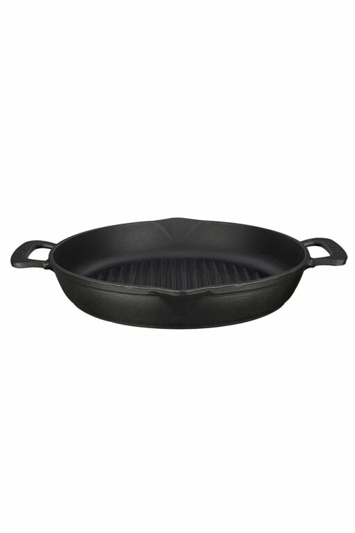 Round Cast Iron Grill Pan, 30 cm