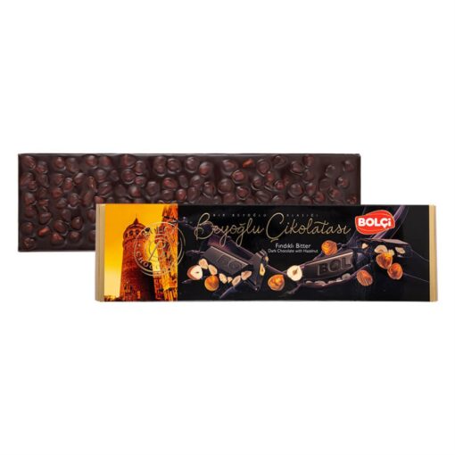 Beyoğlu Dark Chocolate with Hazelnut, 10.58oz - 300g